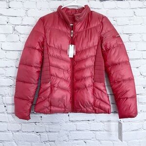 New Via Spiga Red Puffer Coat Packable Size XS